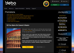 Yebo Casino Promotions Screenshot