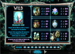 Dragon Orb Paytable Screenshot